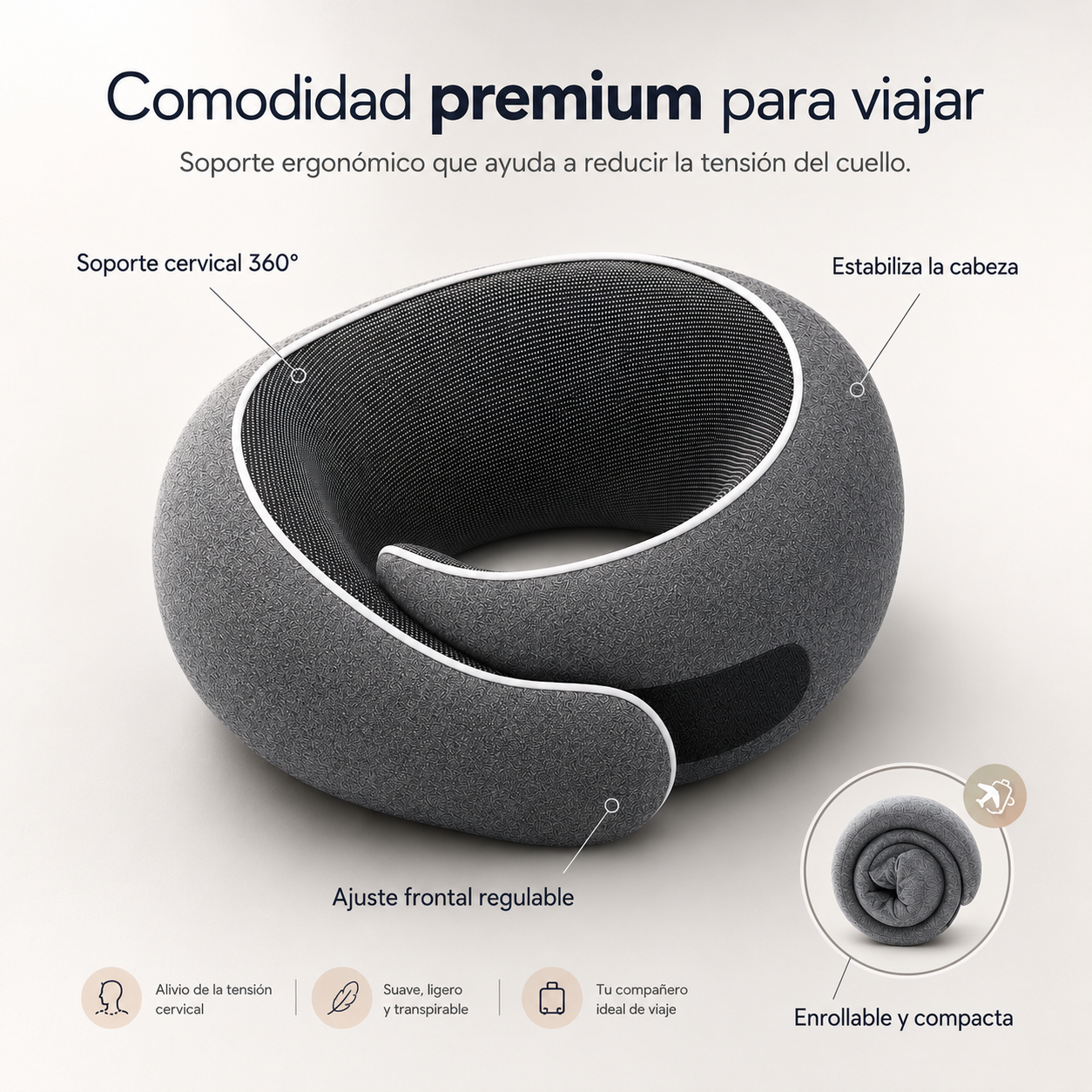 Somnera 360™ — Almohada cervical envolvente de viaje